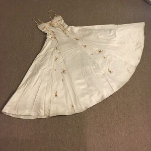 Ivory/ Gold Beaded Ballgown